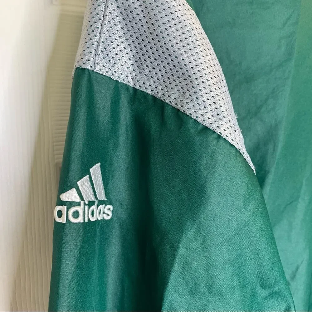 Adidas Pullover Windbreaker Lightweight Jacket Green Size 2XL